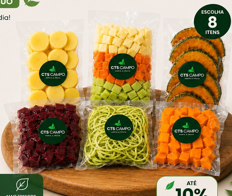 Legumes picados a vácuo CTS Campo